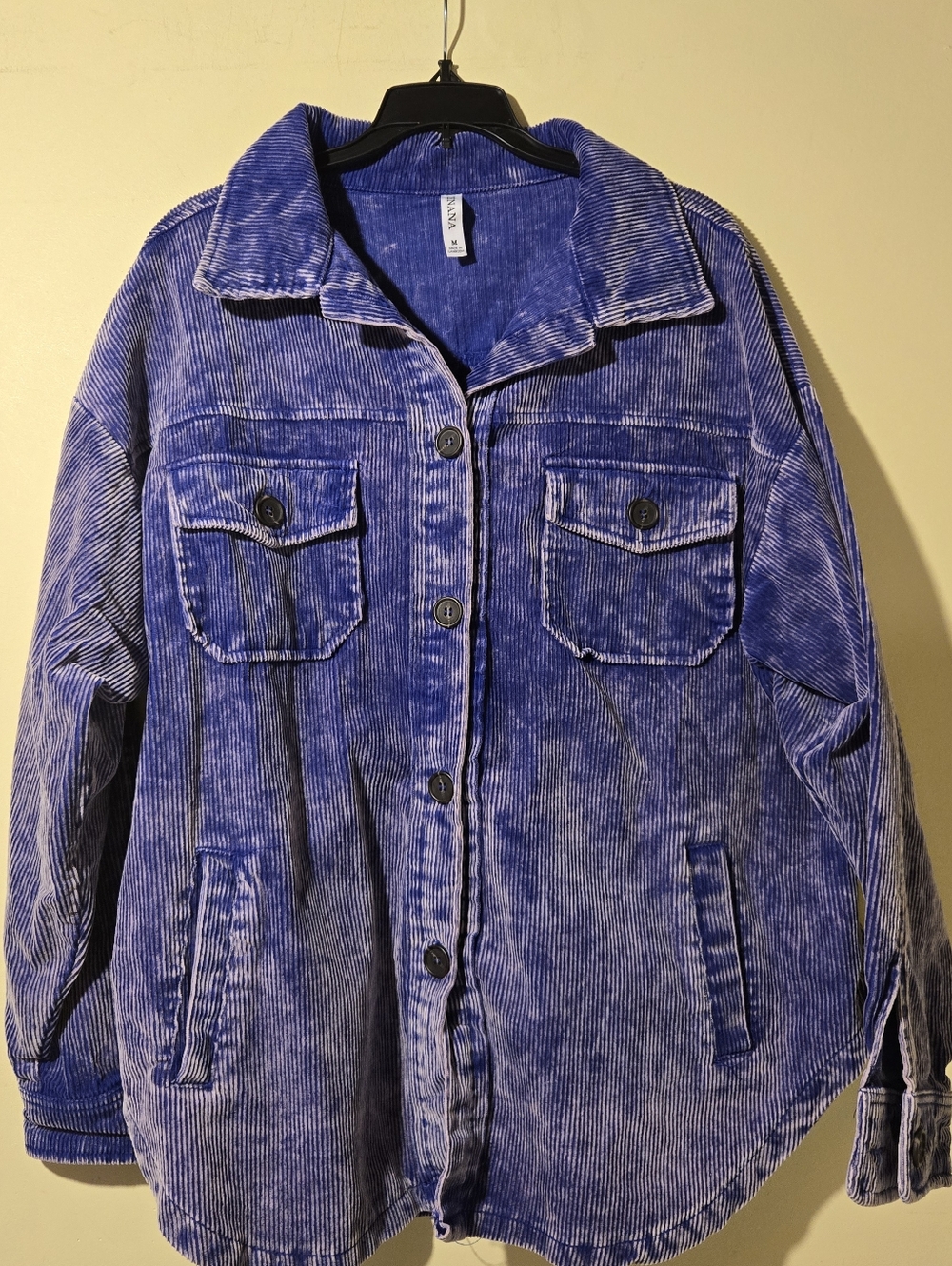 Women's ZeNaNa Blue Corduroy Jean Jacket